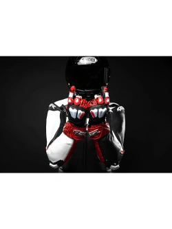 Kombinezon motocyklowy dwuczęściowy 4SR RR Pista AR czarno-czerwono-biały