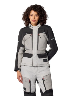 Kurtka motocyklowa damska tekstylna REV’IT! Outback 5 H2O szaro-czarna