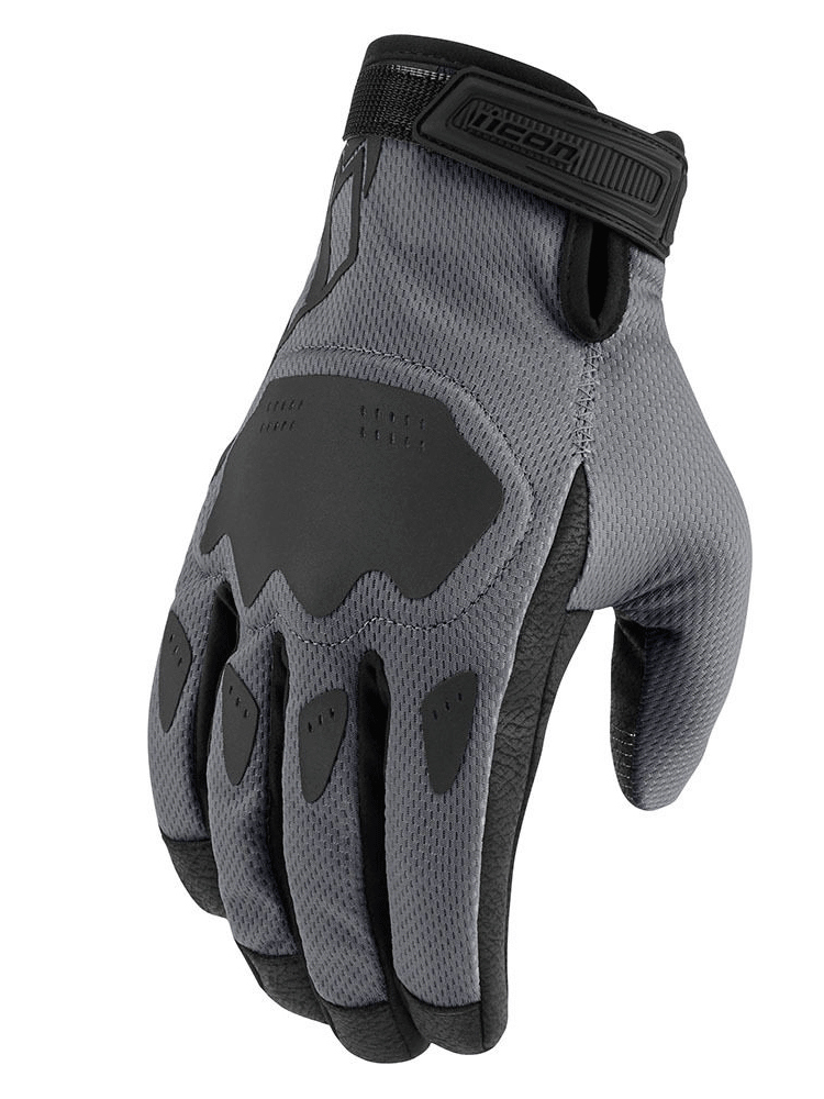 Rękawice motocyklowe Icon Hooligan CE szaro-czarne