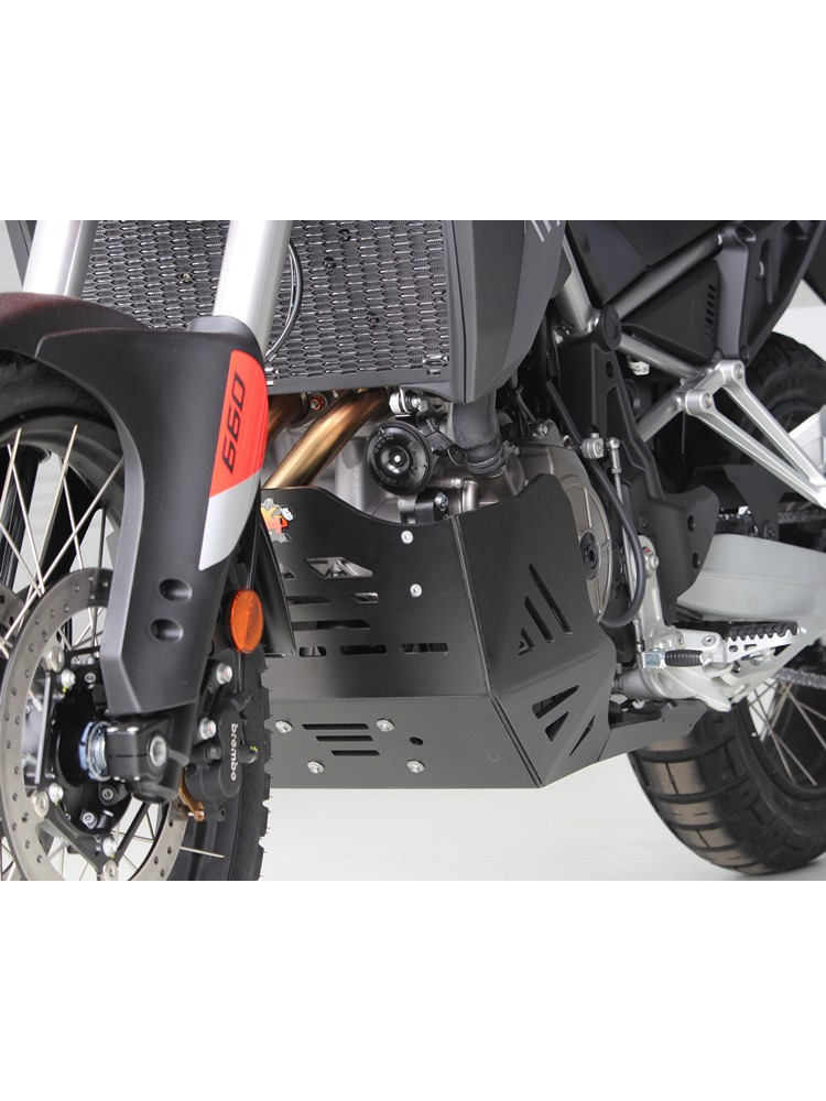 Płyta pod silnik AXP Racing Adventure do Aprilia Tuareg 660 (20-24) z osłoną podnośnika czarna