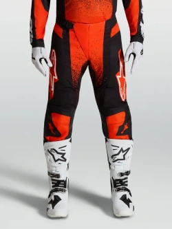 Spodnie cross Alpinestars MX Techstar Swan czerwono-czarne