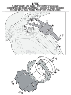 Mocowanie do tankbagów GIVI Tanklock, TanklockED Yamaha MT-07 (14-17)