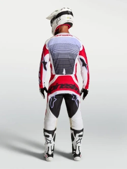 Spodnie cross Alpinestars MX Techstar Maven czarno-biało-czerwone