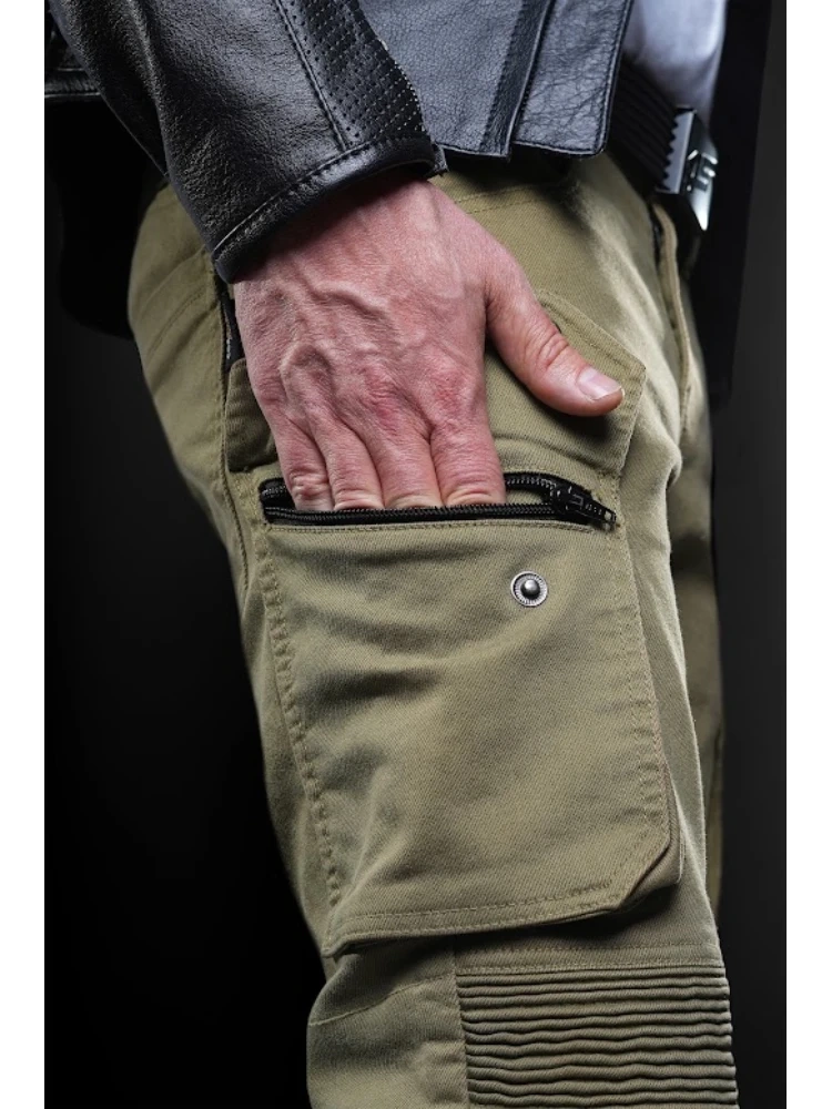 Jeansy motocyklowe 4SR Tourismo zielone