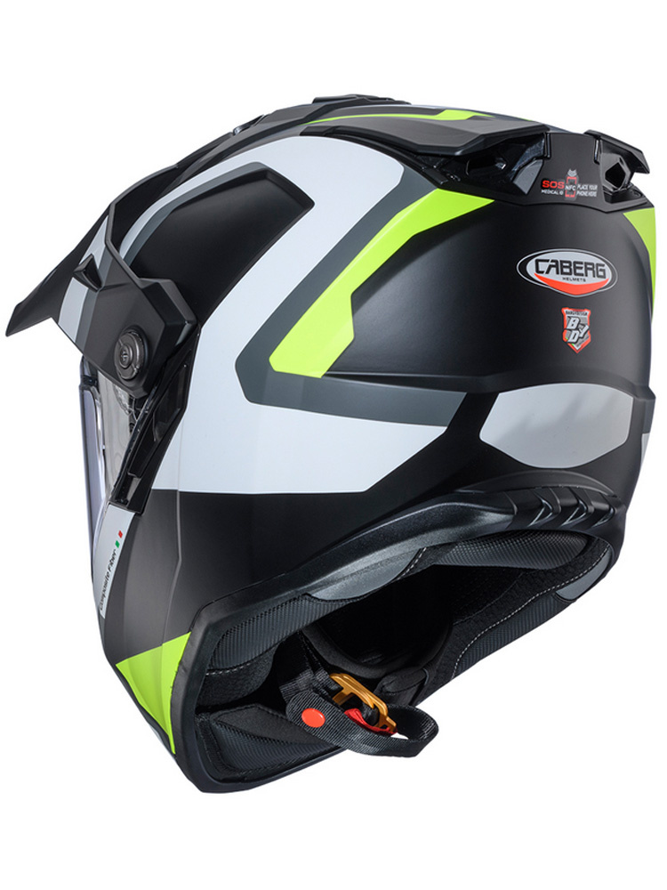 Kask adventure Caberg Tanami Scram czarno-szaro-żółty matowy