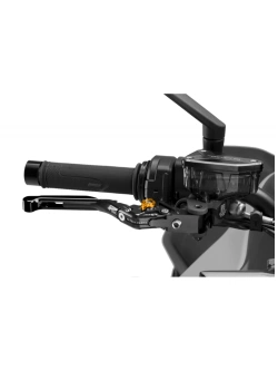 Regulowana dźwignia hamulca PUIG 4.0 Evo z zawiasem 90 stopni [przedłużana] czarna
