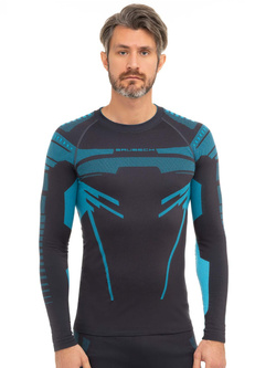 Bluza termoaktywna Brubeck Dry szaro-niebieska