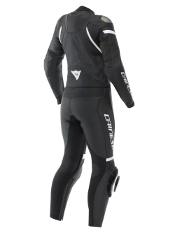 Kombinezon motocyklowy dwuczęściowy damski Dainese Fulminea biało-czarny