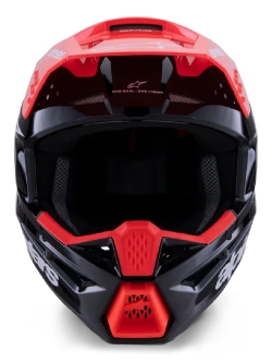 Kask enduro Alpinestars SM3 Radium czarno-czerwono-biały