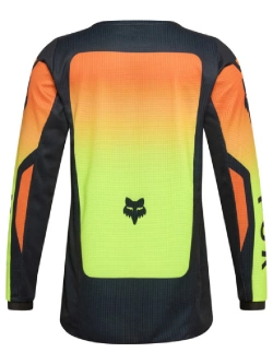Bluza enduro dziecięca Fox 180 Shield czarno-pomarańczowo-żółta