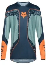 Bluza enduro Fox 180 Image Print niebiesko-pomarańczowa