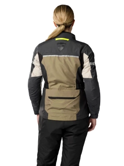 Kurtka motocyklowa damska tekstylna REV’IT! Outback 4 H2O zielono-szara