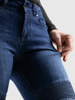 Jeansy motocyklowe damskie Rebelhorn Agness 2 Mono niebieskie