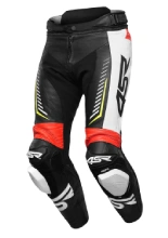 Spodnie motocyklowe skórzane 4SR TR 3 EVO czarno-biało-czerwone