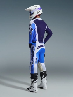 Bluza cross Alpinestars MX Racer Air Portl niebiesko-biało-czarna