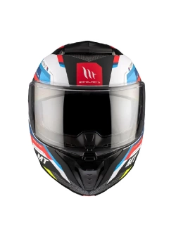 Kask szczękowy MT Atom 2 SV Bast A0 biało-niebiesko-czerwony