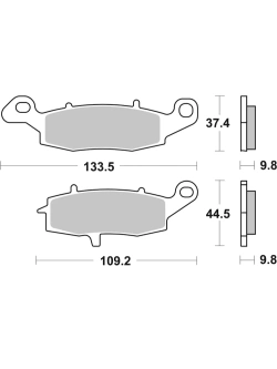 Klocki hamulcowe Brembo SP Suzuki M 1800 R2 Intruder (08-10) [na tył, kpl. na 1 tarczę]