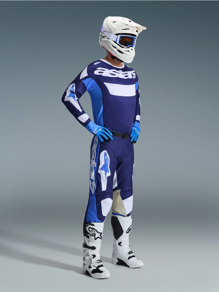 Spodnie cross Alpinestars MX Racer Riway niebiesko-białe