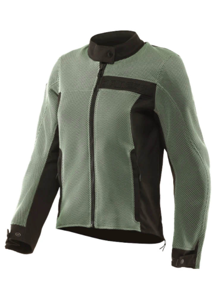 Kurtka motocyklowa damska tekstylna Dainese Lisbona Air Tex zielono-czarna