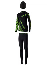 Komplet termoaktywny Brubeck Dry czarno - zielone