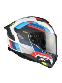 Kask szczękowy MT Atom 2 SV Bast A0 biało-niebiesko-czerwony