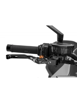 Regulowana dźwignia hamulca PUIG 4.0 Evo z zawiasem 90 stopni [przedłużana] czarna