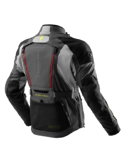 Kurtka motocyklowa tekstylna Rebelhorn Hardy 3.0 czarno-szaro-czerwona