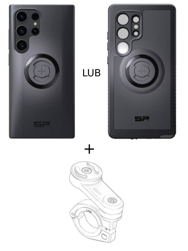 Zestaw na motocykl: etui na telefon Samsung Galaxy S24 Ultra + mocowanie SP Connect