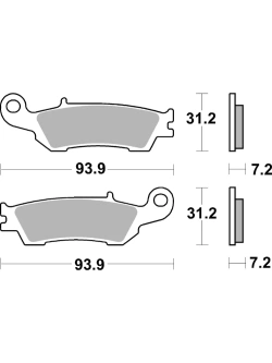 Klocki hamulcowe Brembo SX Yamaha YZ 125/ 250/ 450 (wybrane modele) [na przód, kpl. na 1 tarczę]