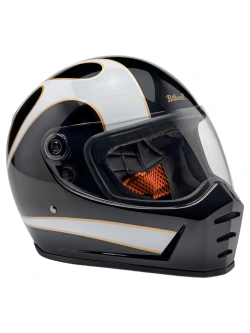 Kask integralny Biltwell Lane Splitter Flames czarno-biały