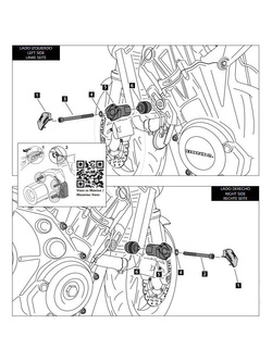 Crash pady PUIG Honda CB650F (17-18)/ CB650R Neo Sports Cafe (19-)/ CB650R Neo Sports Cafe E-Clutch (24-) czarne