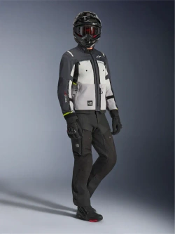 Kurtka motocyklowa tekstylna Alpinestars Cusco Drystar szara-fluo