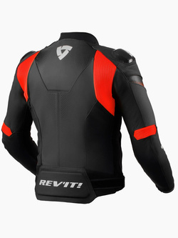 Kurtka motocyklowa skórzana REV’IT! Control czarno-fluo czerwona