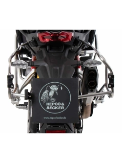 Zestaw: kufry boczne + stelaże Hepco&Becker Xplorer Cutout Ducati Multistrada V4/S/Pikes Peak/Rally/RS (25-) srebrny