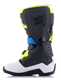 Buty enduro dziecięce Alpinestars MX Tech 7S niebiesko-żółto-czarne