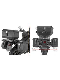 Stelaż kufrów bocznych Monokey GIVI PL One-Fit CF Moto 800 MT-X (25-)/ 1000 MT-X (26-)