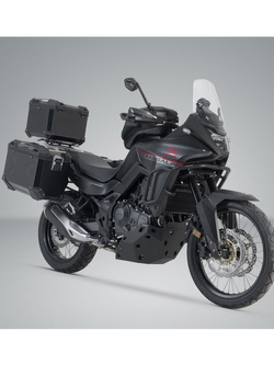 Zestaw: kufry boczne + kufer centralny TRAX ADV + stelaże SW-MOTECH do motocykla  Honda XL750 Transalp (22-)