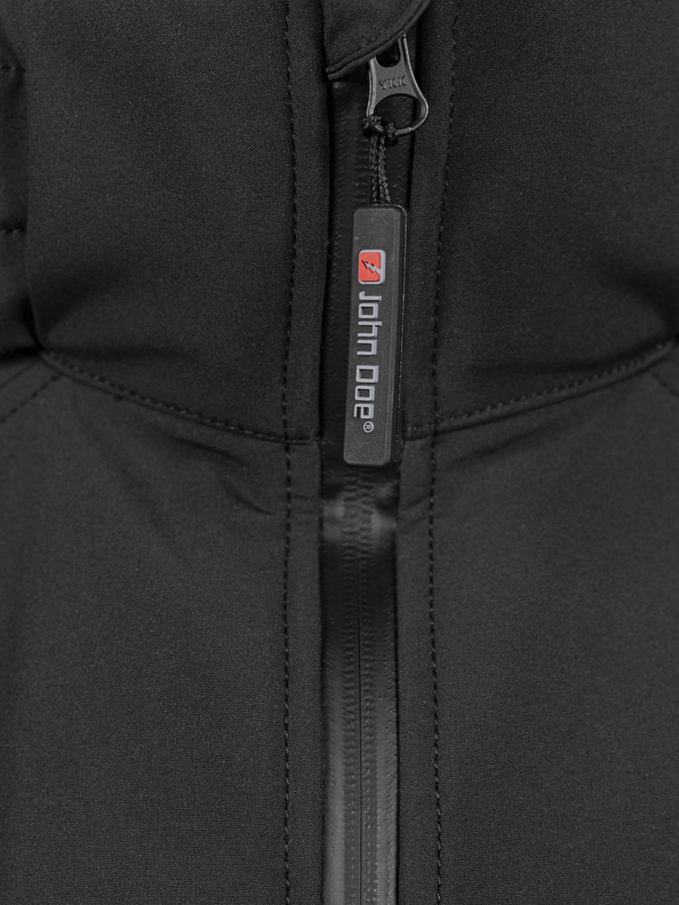 Kurtka motocyklowa tekstylna John Doe Softshell 2 in 1 czarna