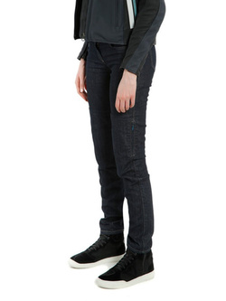 Jeansy motocyklowe damskie Dainese Denim Slim Lady Tex niebieskie