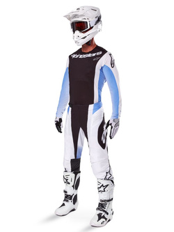 Bluza cross Alpinestars MX Techstar Melt czarno-niebieska 