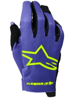 Rękawice cross dziecięce Alpinestars MX Radar fioletowo-czarne-fluo