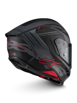Kask integralny Alpinestars S-R7 A-Core czarno-szaro-czerwony matowy
