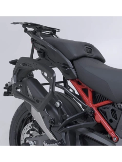 Zestaw: kufry boczne TRAX ADV + stelaże PRO SW-Motech Ducati Multistrada V4/ S/ Pikes Peak (24-) srebrne [poj.: 2 x 45l]