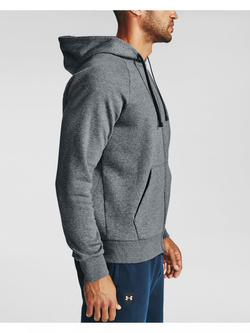 Bluza męska rozpinana UNDER ARMOUR Rival Fleece FZ Hoodie ciemnoszara
