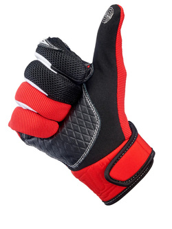 Rękawice cross Biltwell Baja czerwono-czarne