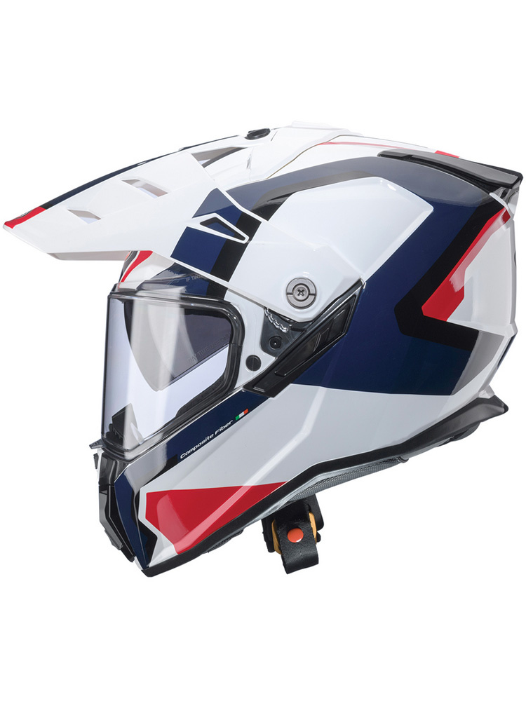 Kask adventure Caberg Tanami Scram biało-czerwono-niebieski