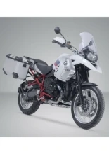 Zestaw: kufry boczne + kufer centralny Trax Adv + stelaże SW-Motech BMW R 1200 GS (04-12) srebrne [poj.: 37 + 45 + 38l]