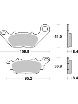 Klocki hamulcowe Brembo Genuine CC Yamaha D'elight 125 (17-)/ N-Max 125 (15-) [kpl. na 1 tarczę]