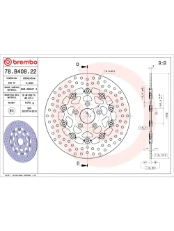 Tarcza Hamulcowa Brembo Serie Oro Floating Prime Line Harley Davidson (wybrane modele) [śr. 292 mm]