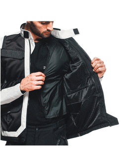 Kurtka motocyklowa tekstylna Dainese Desert Tex szaro-czarna